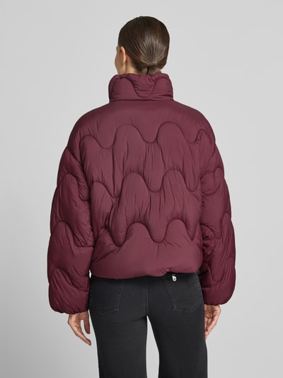Jake*s Casual Loose Fit Steppjacke mit Stehkragen Pflaume 5