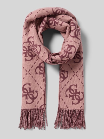 Guess Sjaal met rafels Bordeaux - 1