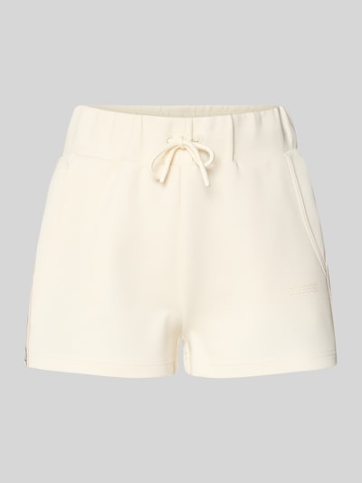 GUESS Activewear Sweatshorts mit Kordelzug und Logo-Print Modell 'BRITNEY' Beige 2