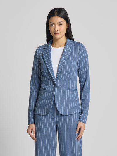 ICHI Slim fit blazer met paspelzakken, model 'KATE' Blauw - 4