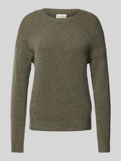 MSCH Copenhagen Gebreide pullover met ronde hals, model 'Festina Hope' Rietgroen - 2