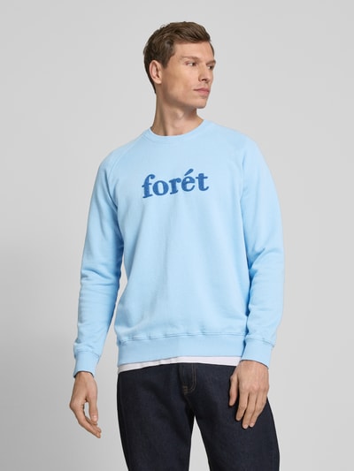 Forét Sweatshirt mit Label-Applikation Modell 'SPRUCE' Bleu 4