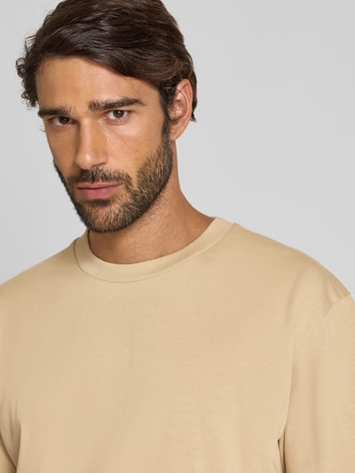 Lindbergh Oversized T-shirt met ronde hals Zand - 3