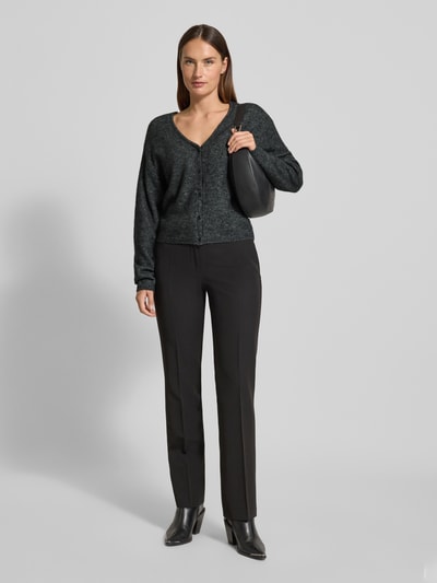 MSCH Copenhagen Regular Fit Strickjacke mit Alpaka-Anteil Modell 'Milania Hope' Anthrazit 1