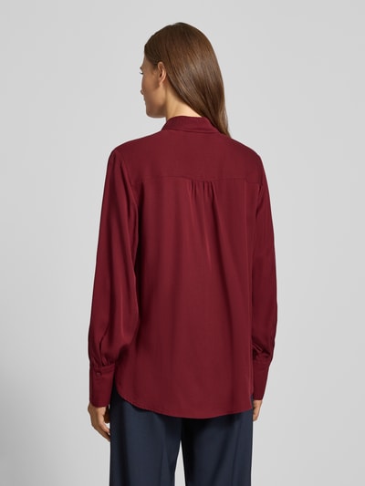 Brax Regular fit overhemdblouse met manchetten, model 'STYLE.VIC' Bordeaux - 5
