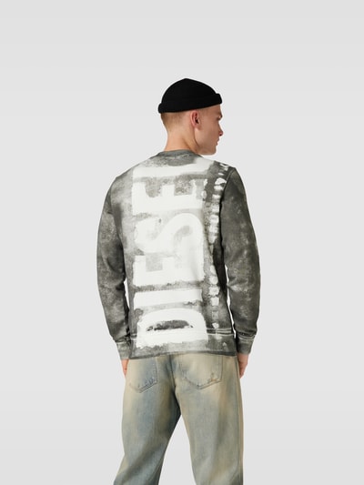 Diesel Sweatshirt mit Rundhalsausschnitt Hellgrau Melange 5