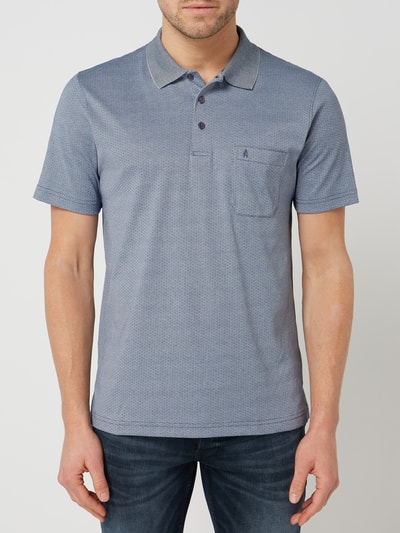 RAGMAN Poloshirt van katoenmix  Jeansblauw gemêleerd - 4