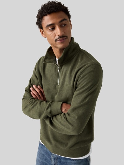 Levi's® Regular Fit Troyer aus reiner Baumwolle Oliv 1