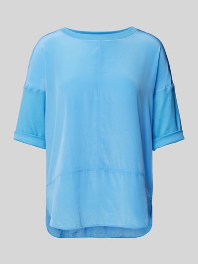 Marc Cain T-Shirt in unifarbenem Design Blau 2