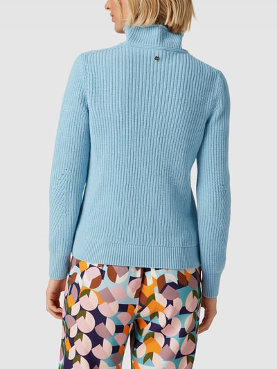 Marc Cain Gebreide pullover met labelapplicatie Bleu - 5