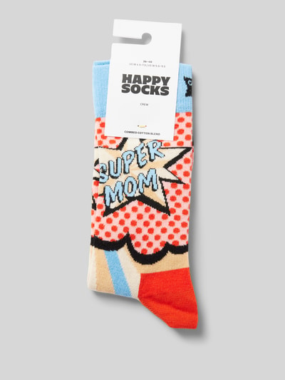 Happy Socks Socken mit Label-Print Pink 3