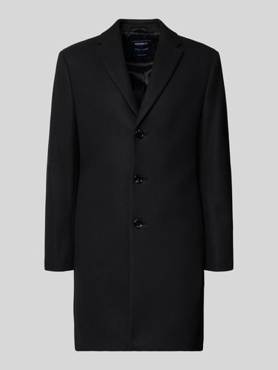 MCNEAL Lange jas van wolmix met reverskraag Zwart - 2