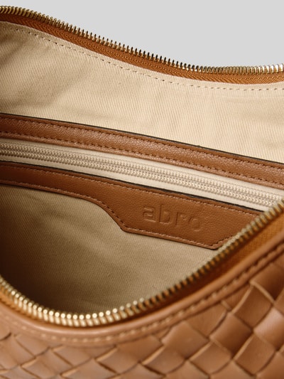 Abro Shoulder Bag mit Logo-Applikation Modell 'Nana' Cognac 5