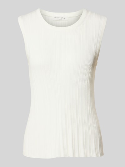 Christian Berg Woman Tanktop in Strick-Optik Offwhite 1