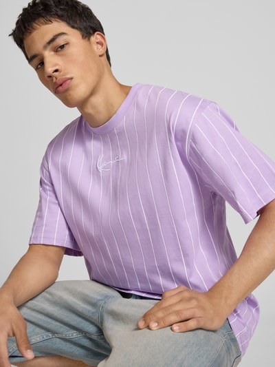 KARL KANI T-Shirt mit Label-Stitching Violett 3