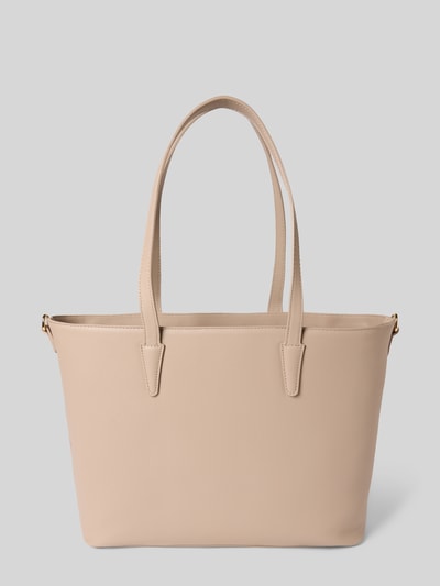 VALENTINO BAGS Torba shopper z detalami z logo Beżowy 3