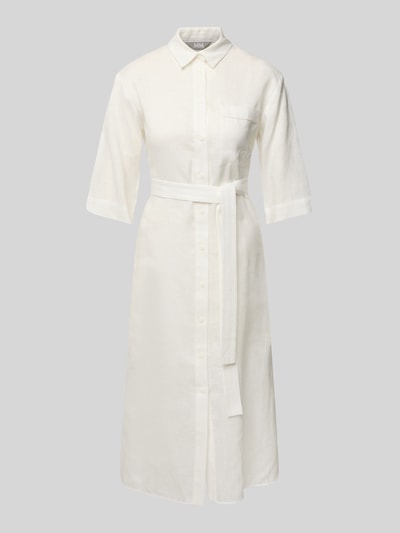MM Leinenkleid mit Brusttasche Modell 'SALUTE' Offwhite 2