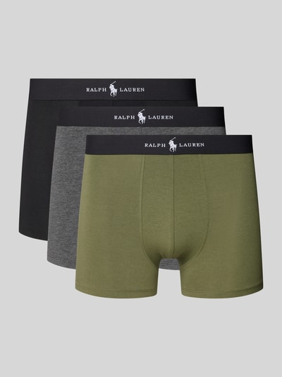 Polo Ralph Lauren Underwear Trunks mit Label-Bund im 3er-Pack Oliv 1