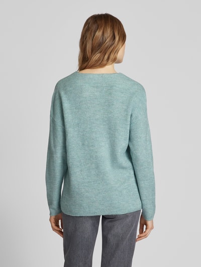 Vero Moda Regular Fit Strickpullover in Melange Modell 'CREWLEFILLE' Schilf 5