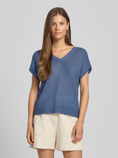 Lauren Ralph Lauren Relaxed Fit Pullover aus Leinen-Viskose-Mix Modell 'Emari' Hellblau 4
