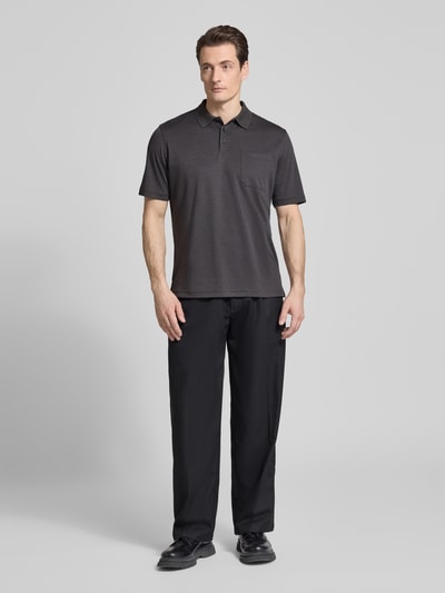 Christian Berg Men Regular Fit Poloshirt mit Brusttasche Graphit 1