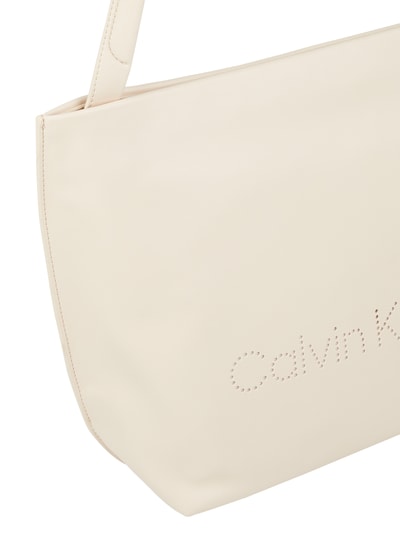 CK Calvin Klein Torba shopper z materiału skóropodobnego Piaskowy 5