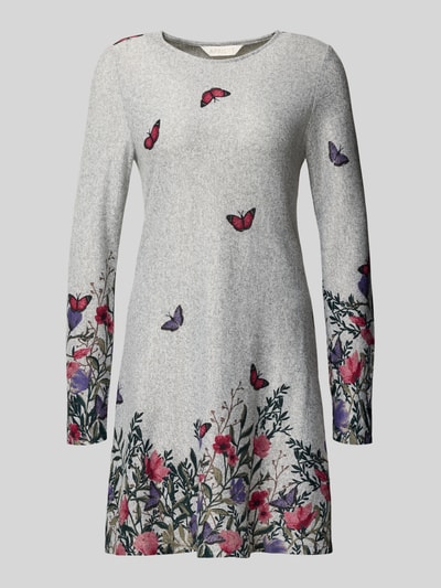 Apricot Regular Fit Kleid in Strick-Optik Hellgrau 2