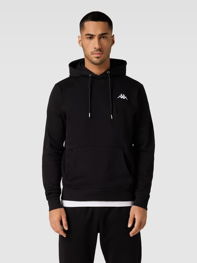 Kappa Hoodie met labelstitching, model 'Vend' Zwart - 4