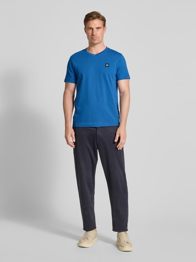 Lerros T-shirt met V-hals Petrol - 1