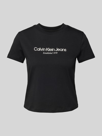 Calvin Klein Jeans T Shirt mit Label Print black online kaufen