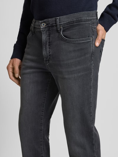 Brax Slim Fit Jeans mit Knopfverschluss Modell 'CADIZ' Anthrazit 3