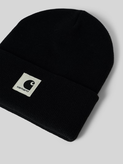 Carhartt Work In Progress Czapka beanie z naszywką z logo model ‘Ashley’ Czarny 2