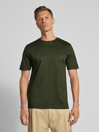 HUGO Slim Fit T-Shirt aus reiner Baumwolle Modell 'DIMERSTEE' Dunkelgruen 4