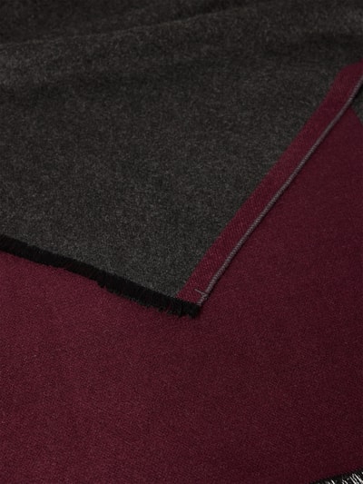 Christian Berg Men Sjaal met rafels Bordeaux - 2