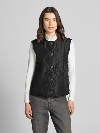 VERO MODA Regular fit Bodywarmer met eenrijige Knoopsluiting Model 'MILLIE' Zwart - 4