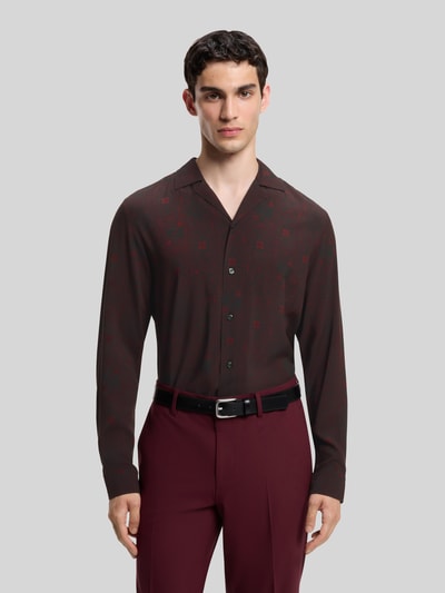 HUGO Slim Fit Freizeithemd aus Viskose Modell 'Ello' Bordeaux 4