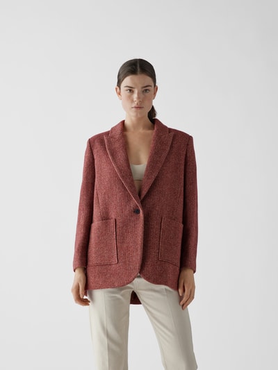 Ba&sh Blazer mit Fischgrat-Dessin Bordeaux Rot 4