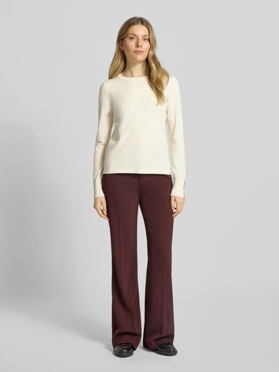 Christian Berg Woman Selection Gebreide pullover met ronde hals Ecru - 1