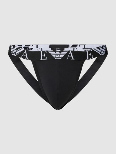 Emporio Armani Jockstrapy z paskiem z logo w zestawie 2 szt. Czarny 2