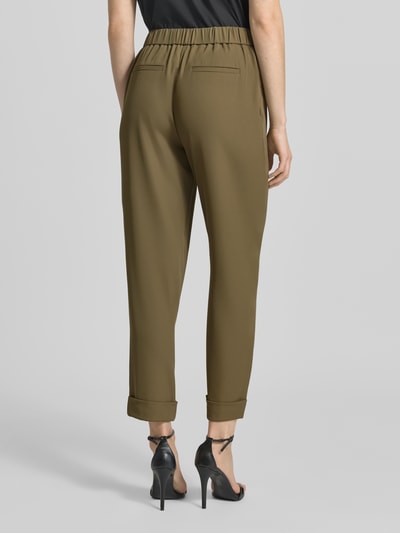 Jake*s Collection Tapered Fit Stoffhose mit Bundfalten Oliv 5