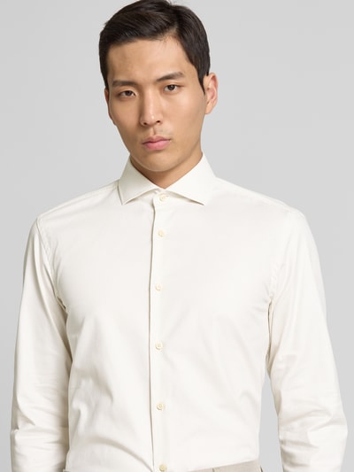 BOSS Slim fit zakelijk overhemd met haaikraag, model 'Hank' Beige - 3