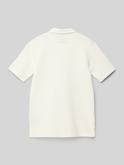 Jack & Jones Regular fit poloshirt met structuurmotief, model 'BENJA' Offwhite - 3