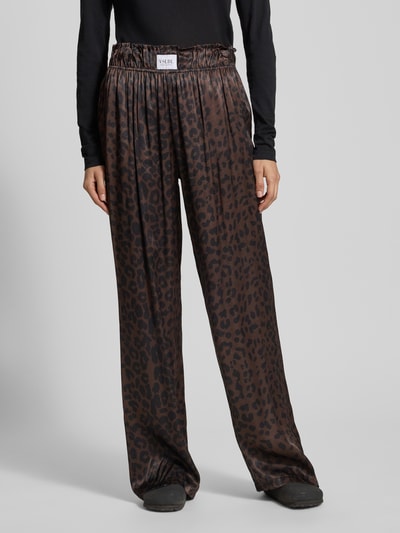 VILLA SOPHIE Loose Fit Stoffhose aus Viskose-Satin Modell 'MALEA' Dunkelbraun 4