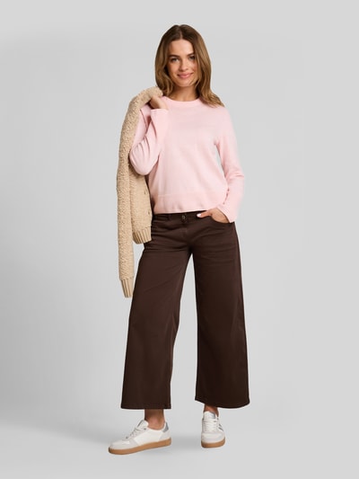 Tom Tailor Pullover aus Kaschmir mit Rippabschlüssen Rosa 1