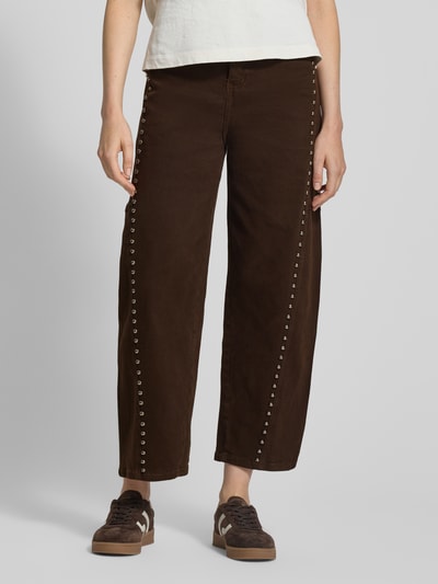 miss goodlife Jeansy o kroju balloon z nitami Średniobrązowy 4