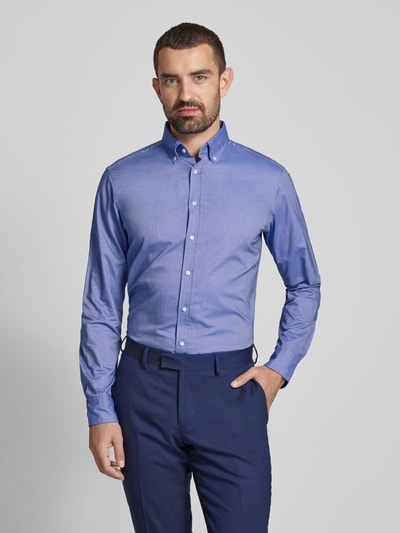 Christian Berg Men Regular Fit Business-Hemd mit Button-Down-Kragen Royal 4