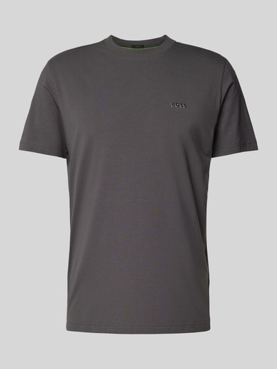 BOSS Green T-Shirt mit Label-Print Dunkelgrau 2