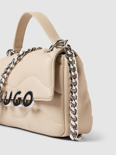 HUGO Handtasche mit Steppnähten Modell 'Lizzie' Sand 3