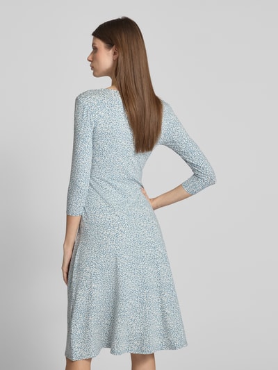 Zero Knielanges Kleid mit V-Ausschnitt Bleu 5