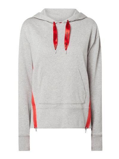 HUGO Hoodie van katoen, model 'Dreali' Lichtgrijs gemêleerd - 2